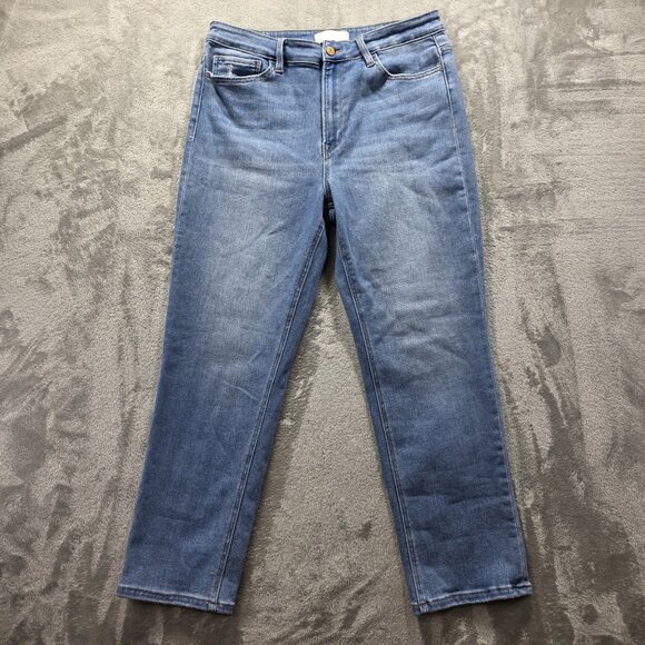 Vervet Jeans Womens Size 32 Light Wash High Rise Slim Straight T5883 - Picture 1 of 10